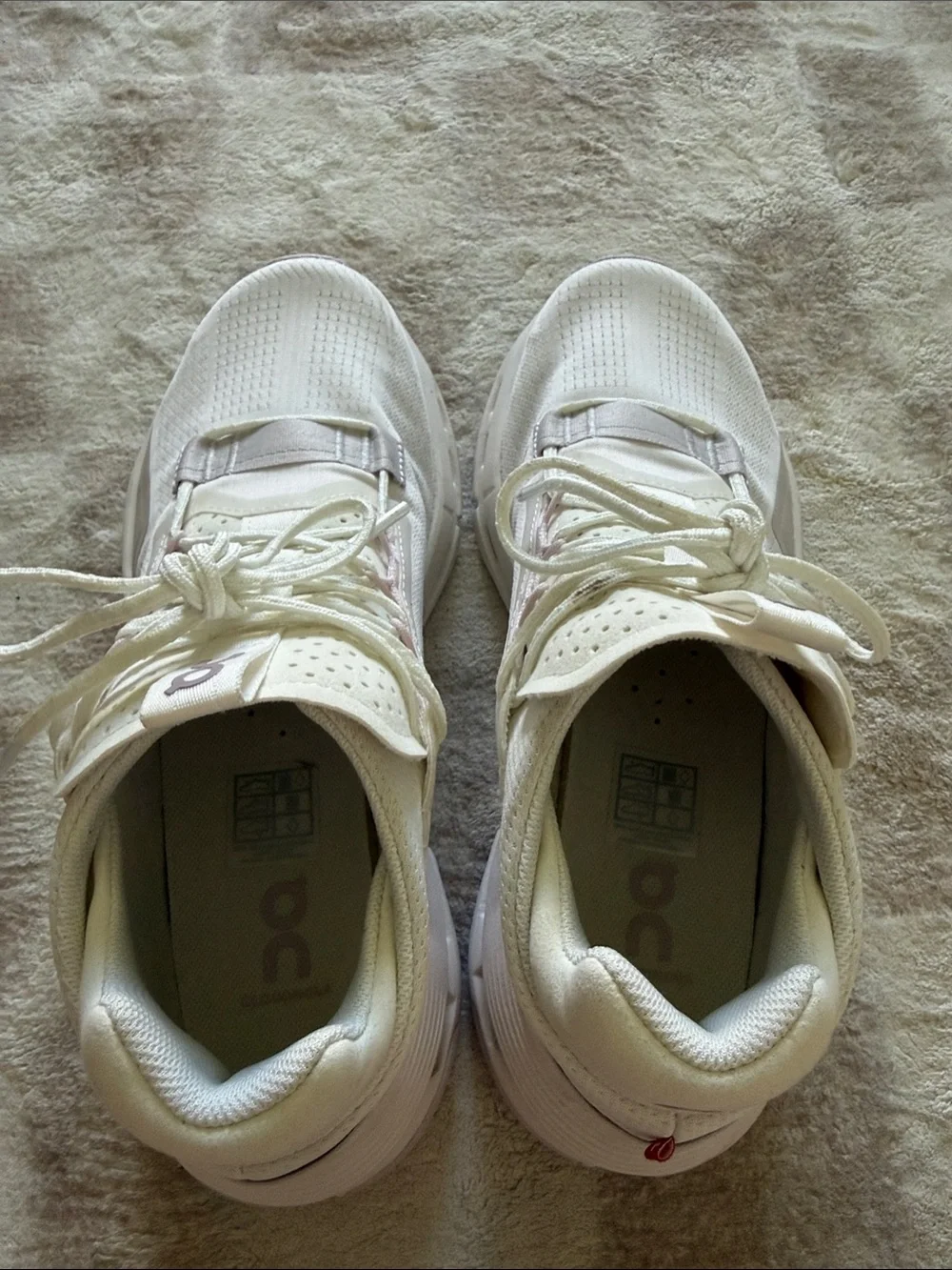 On Running White Sneakers with Light Gray Accents